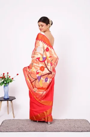 Aboli Handloom Cotton Paithani Saree