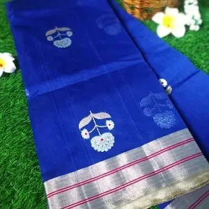 Royal Blue Chanderi Silk Cotton Saree