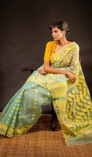 Handloom Dhakai Jamdani Saree