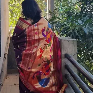 Magenta Handloom Pure Silk Paithani Saree